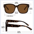 thumbnail image 6 of Women's Trendy Large Square Polarized Fit-over Sunglasses Tortoise, 6 of 6