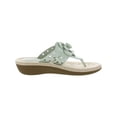 thumbnail image 3 of Cliffs by White Mountain Womens Cynthia Faux Leather Thong Wedge Sandals, 3 of 3
