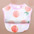 thumbnail image 2 of XKHAZA Baby Bibs Set Toddler Bibs with Crumb Catcher Pocket & Snap Button Waterproof Baby Feeding Bibs for 6-24 Months, 2 of 9