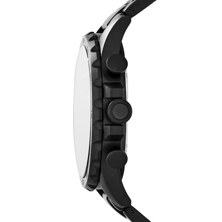 Fossil Men's Nate Chronograph Black Stainless Steel Watch (JR1401