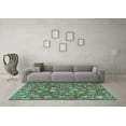 thumbnail image 3 of Ahgly Company Indoor Rectangle Persian Turquoise Blue Traditional Area Rugs, 5' x 8', 3 of 4