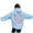 Sky Blue_1, variant on Godom Women Loose Hoodie Sweatshirt Solid Basic Fleece Letter Long Sleeve Kangaroo Pocket Drop Shoulder Pullovers Top