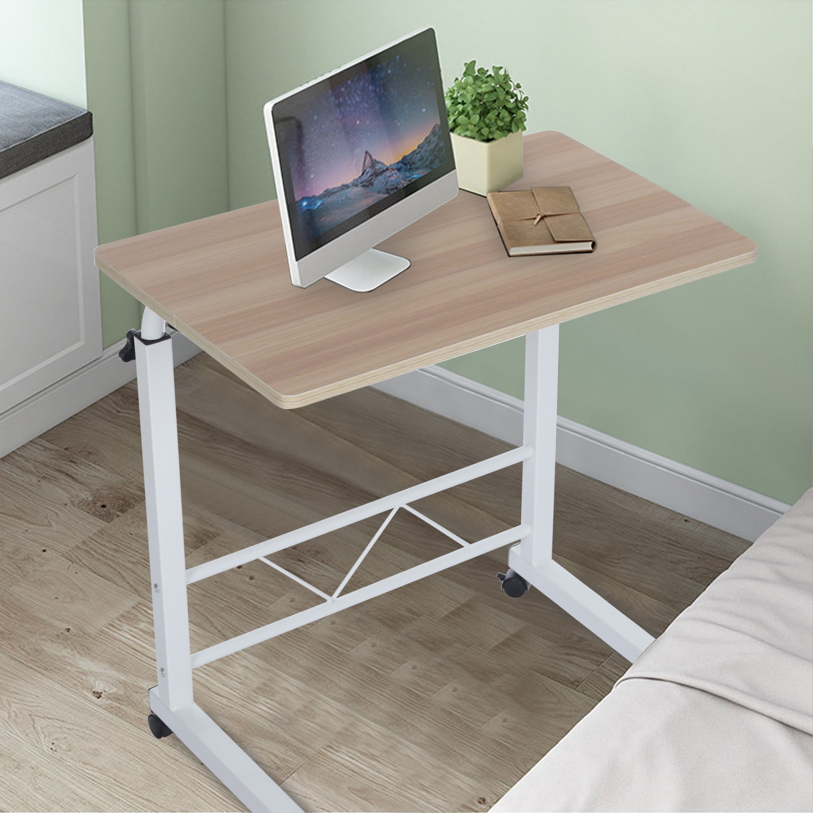 Movable Computer Desk Adjustable PC Table Study Home Office Work Station 80cm UK 