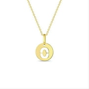 THE JEWELRY HUT Adorn Your Little Girl with TheJewelryHut Designer Initial O Children Yellow Gold Necklace