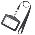thumbnail image 1 of Titular de La Tarjeta de Identificación de Crédito Y Cordón para El Cuello Funda de La Tarjeta Protector de La Tarjeta Titular de La Tarjeta de Crédit Horizontal Negro Sunnimix titular de protector de tarjeta, 1 of 8