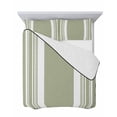 thumbnail image 7 of Quilts Twin-XL Size Bedding Set, Farmhouse Sage Green Lightweight Quilted Comforter, Aesthetic Modern Line Striped Soft Reversible Bedspread Coverlet with Pillow Covers for All Season, 68" x 98", 7 of 7