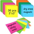 thumbnail image 1 of s Reusable Magnetic Sticky Notes x Dry Erase Magnets Labels Widely Use to Post Notes for board Fridge Locker Cabinet Door Office & Classroom Supplies, 1 of 9