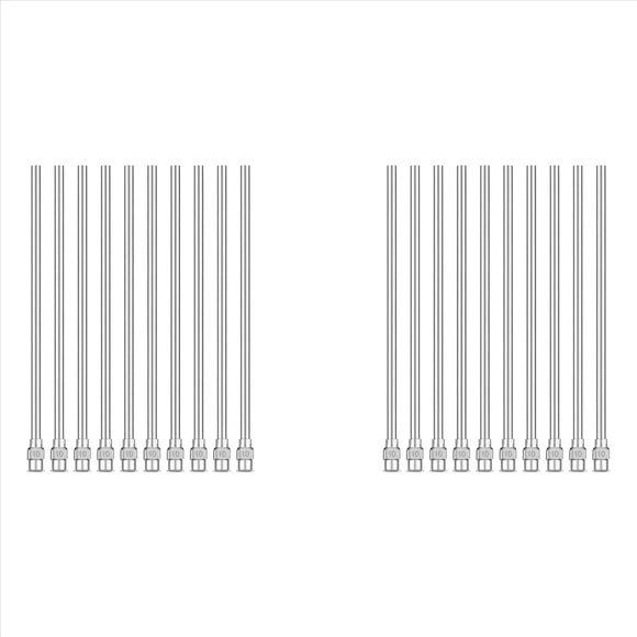 20 Agujas Dispensadoras con Punta de 4 Pulgadas, Calibre 12, Agujas Romas de Acero Inoxidable, Aplicador de Fluidos, 10 G
