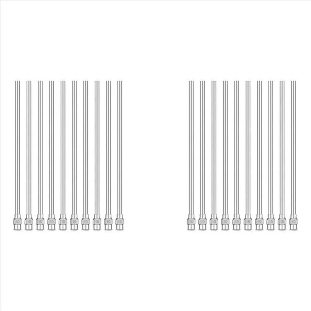 20 Agujas Dispensadoras con Punta de 4 Pulgadas, Calibre 12, Agujas Romas de Acero Inoxidable, Aplicador de Fluidos, 10 G