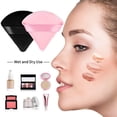 thumbnail image 3 of 2Pcs Powder Puff Triangle Makeup Puff Soft Cosmetic Sponge Reusable Makeup Powder Sponges with Strap for Loose Powder Foundation Eyes Corners Wet Dry Makeup (Black&Pink), 3 of 5