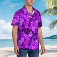 thumbnail image 2 of Salouo Berry Raspberry for Hawaiian Shirt for Men,Summer Beach Casual Short Sleeve Button Down Shirts Men's Regular-Fit Short-Sleeve Print Shirt -Medium, 2 of 6