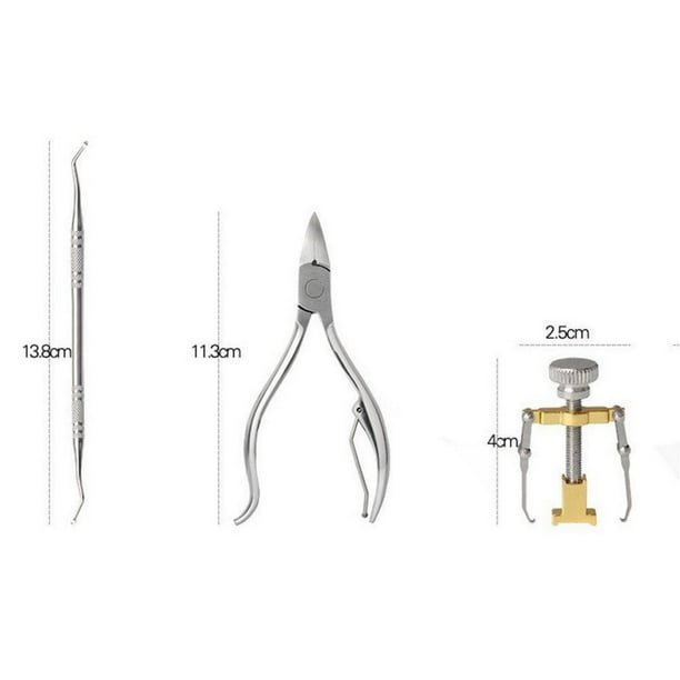 1x Herramienta de Corrección de Uñas 1x Cortaúñas 1x Levantador de Uña Encarnada Pies Sunnimix Corrección de uñas encarnadas