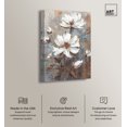 thumbnail image 2 of White Textured Flowers Canvas Elegant Floral Wall Art by Art Remedy, Gallery Wrapped, 24" x 36", 2 of 7