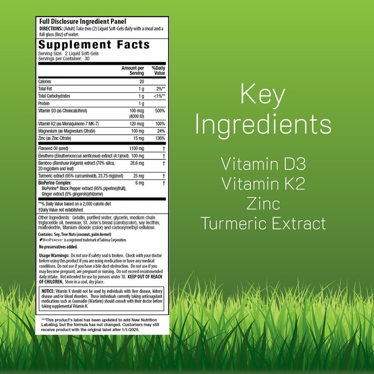 Walmart High Potency D3 & K2 Complex for Bone Health, Immune