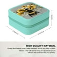 thumbnail image 2 of Creowell Bee Flowers Travel Jewelry Box for Necklace, Ring, Earring Organization - Compact Size, Multiple Storage Spaces Green, 2 of 5
