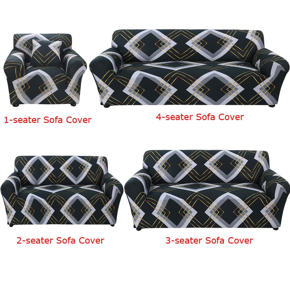Printing Stretch Sofa Cover, Elastic Couch Slipcover For 1 2 3 4 Seater