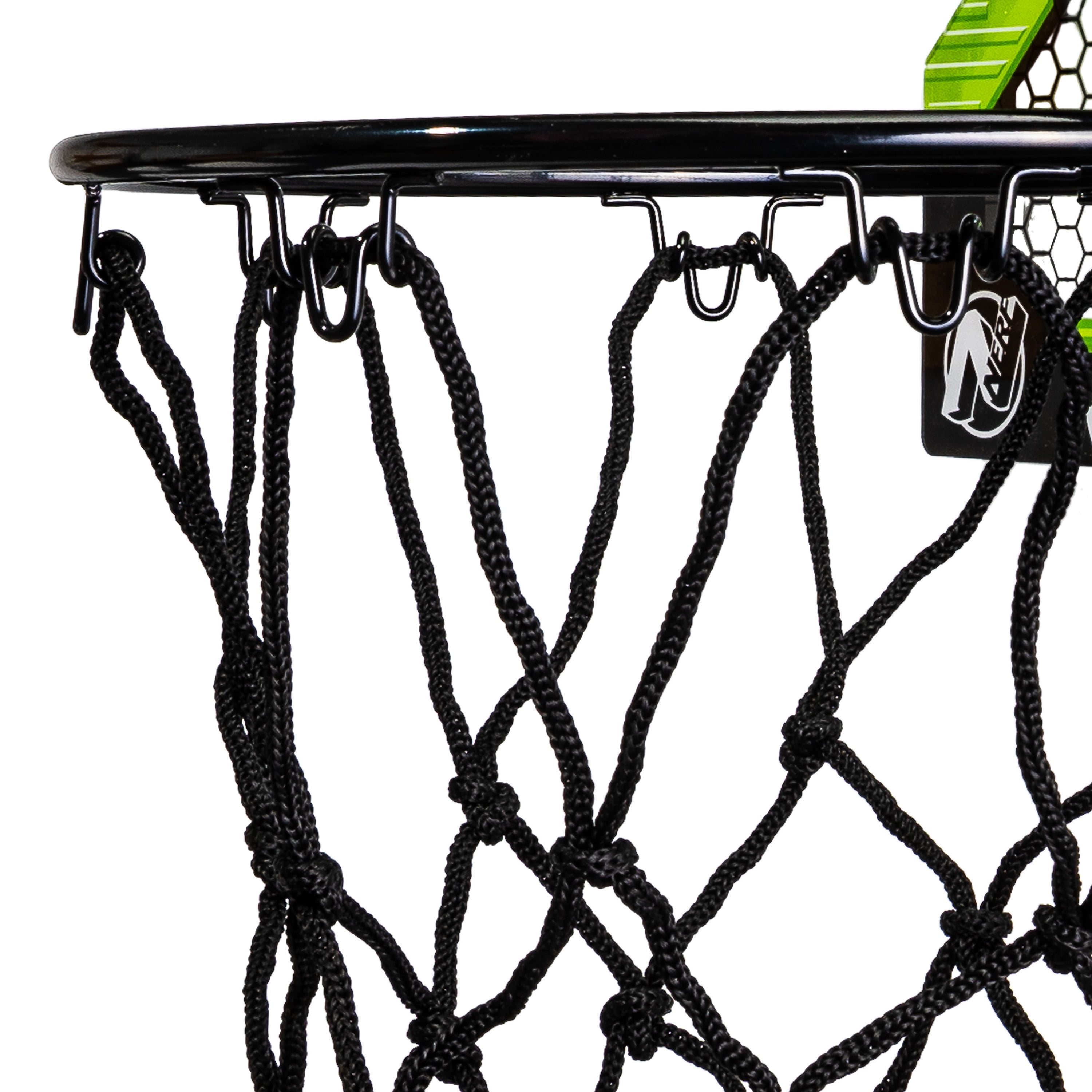 NERF Pro Hoop Basketball Set - Includes Mini Nerf Basketball - Steel Rim for Dunking - Over The Door
