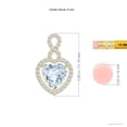 thumbnail image 3 of ANGARA Natural 1.4 ct Aquamarine Infinity Heart Pendant with Diamond Halo in 14K Yellow Gold for Women (Size-8mm) | March Birthstone, Anniversary, Jewelry Gift for Women | Natural Aquamarine Necklace, 3 of 8