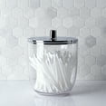 thumbnail image 5 of Mainstays Clear Plastic Covered Jar with Removable Chrome Lid with Knob 3-Piece Set, 5 of 6