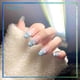 thumbnail image 1 of 24pcs Nubes Azules Desgaste Párrafo Largo Moda Manicura Parche Uñas Postizas, 1 of 3