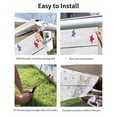 thumbnail image 7 of 4th of July RV Awning Sun Shade Screen 9'X7' Red Blue Stars Butterfly Mesh Sunscreen Eucalyptus Leaves Wood Grain Awning Shade Screen with Zipper UV Blocker Completed Kits for RV Motorhome Camper, 7 of 7