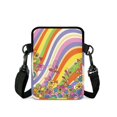 thumbnail image 2 of POLERO Crossbody Bags for Shop, Zipper Adjustable Shoulder Bag for Women Rainbow Stripe & Cartoon Butterfly Floral Pattern Shoulder Satchel Bags, 2 of 7