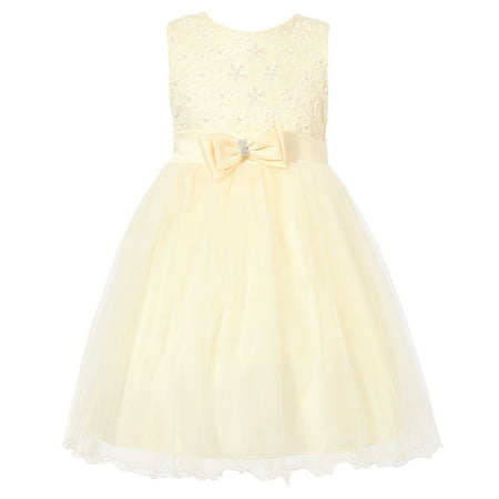 Richie House - Richie House Girls' Princess Dress with Mesh and Bow ...