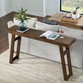 thumbnail image 2 of Alaterre Furniture Lawas Solid Wood Console Table - 56 Inch Modern Farmhouse Entryway Table, Brown, 2 of 6