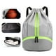 thumbnail image 1 of Mochila deportiva con cordón y compartimento para zapatos, bolsa de gimnasia de poliéster de alta densidad resistente al agua, bolsa de cuerda de gran capacidad de 18.5 "x12.5" con múltiples, 1 of 8