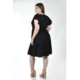 thumbnail image 3 of Vestido corto con olanes Roman Fashion /Tallas Extras, 4355 (Negro) negro 42, 3 of 6
