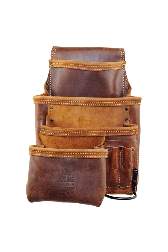 Ambassador Series 10 Pocket Left-Handed Framers Tool Pouch Top Grain Leather for Framers, Constructors, Electricians, Plumbers, Handyman