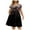 Black, variant on Women's Plus Size Summer Beach Dress - Loose V-Neck Ruffle Short Sleeve A-Line Maxi Dress - Black 6XL