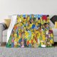 thumbnail image 1 of Manta polar de Los Simpsons, manta súper suave y acogedora, manta de franela ligera, mullida y cómoda, mantas de felpa cálidas para sofá, cama, 1 of 7
