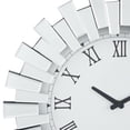 thumbnail image 4 of DecMode 3" Silver Glass Starburst Mirrored Wall Clock, 4 of 8