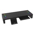 thumbnail image 2 of axGear Monitor Stand Laptop Riser Holder with Storage Drawer USB Charging Port Black, 2 of 8