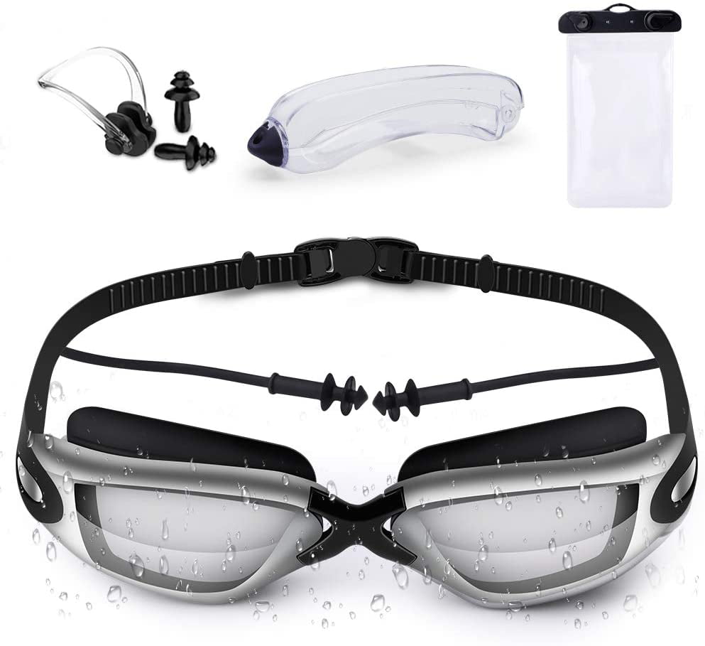 Details about   Fashion Swim Glasses Anti Fog UV Protection Swimming Goggles Ear Plug Set 