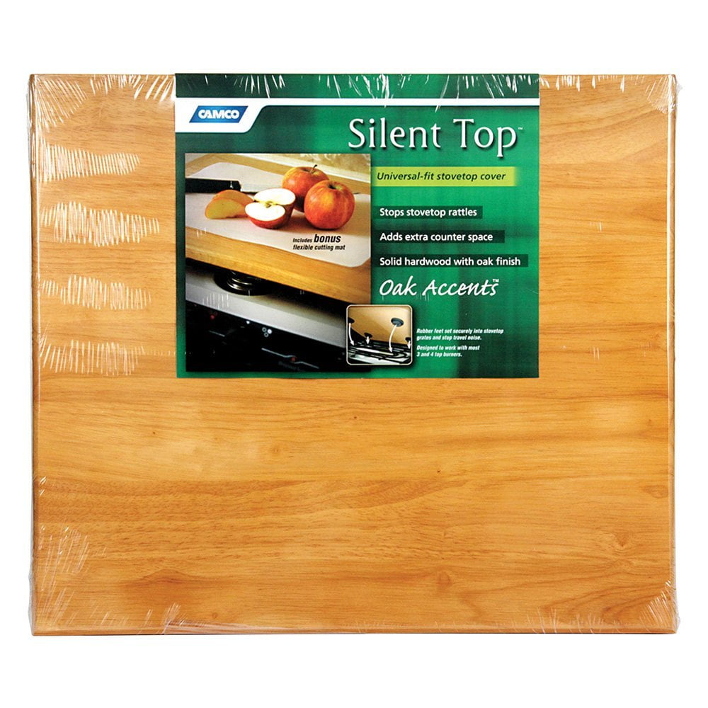 Photo 1 of cracked in half***Camco Oak Accents Universal Silent Top, 19-1/2L x 17W x 3/4H