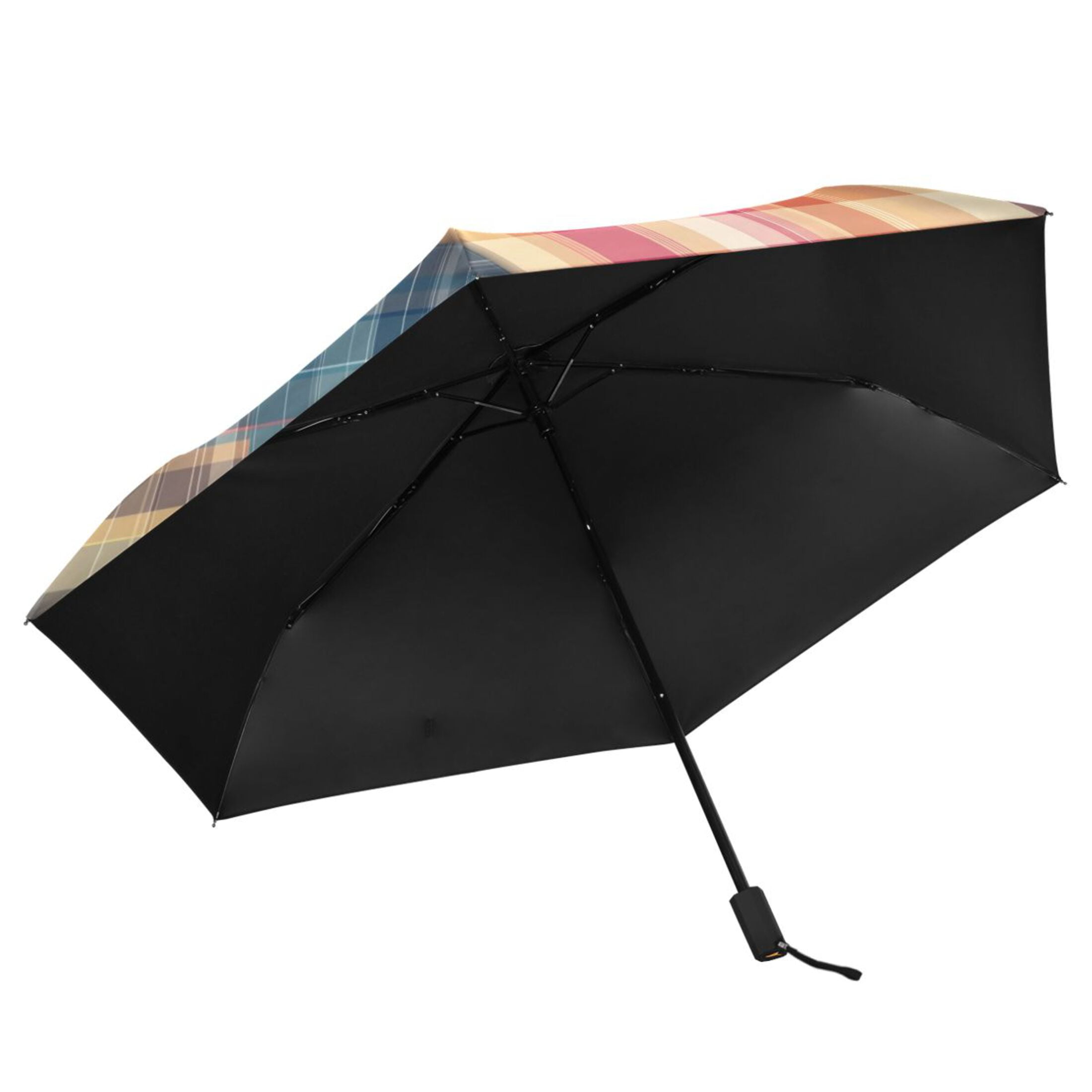 ALAZA Checkered Grid Pattern-a2 UPF 50+ Compact Folding Umbrella for Rain Travel Umbrella Packable
