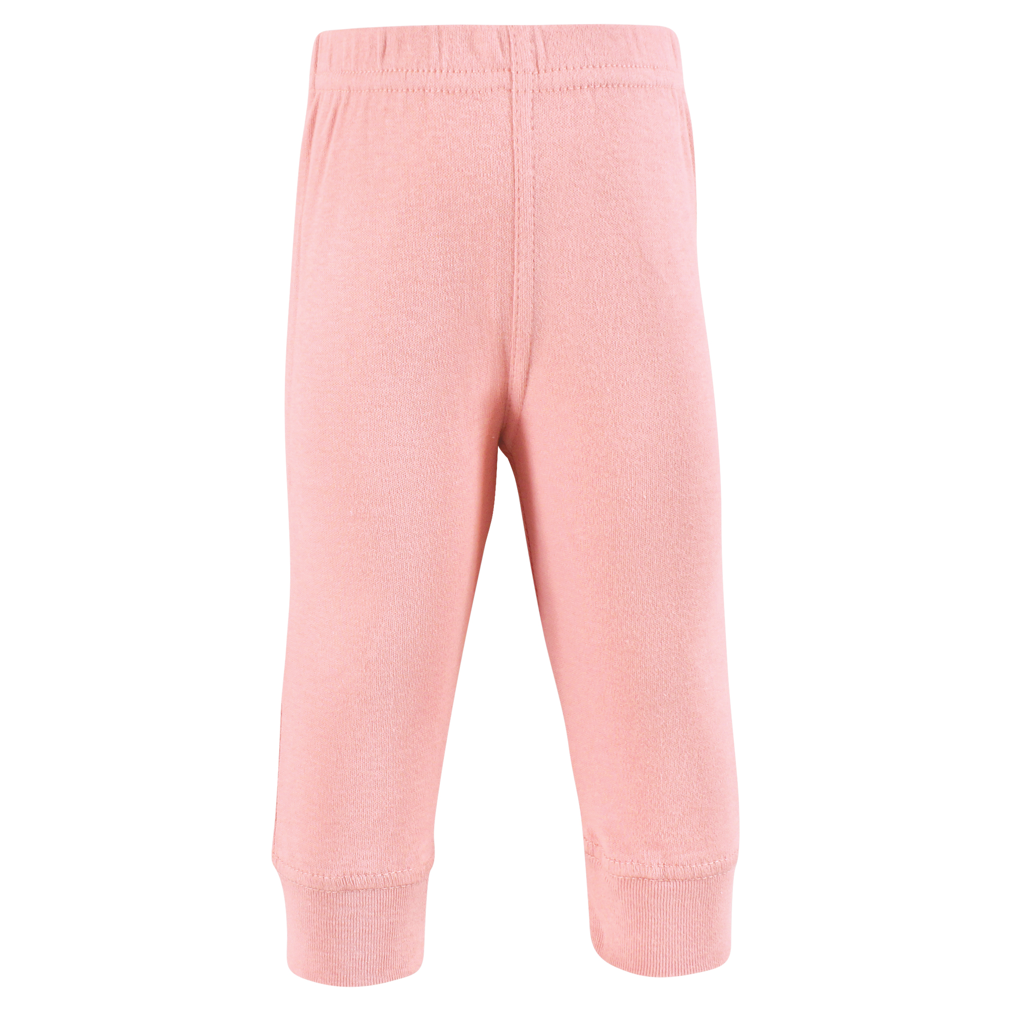 Hudson Baby Girls Cotton Pants and Leggings, Soft Pink Sage Rose, Newborn