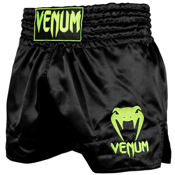 Pantalones cortos de muay thai Venum Classic Black Neo Yellow XL