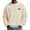 Beige, variant on Men's Casual Round Neck Sweatshirt with Embroidery, Long Sleeve Loose Fit Pullover Top, Soft French Terry Fabric for Everyday Comfort and Street Style,Coffee S