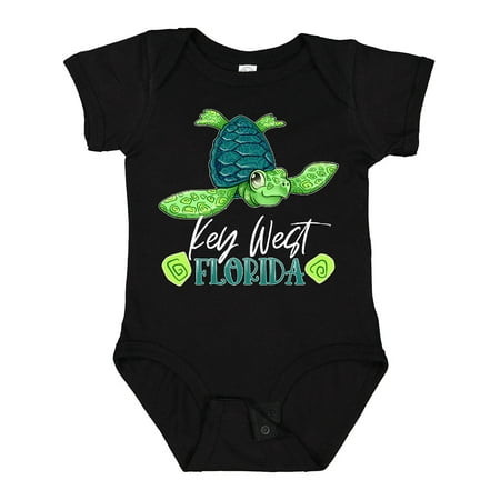 

Inktastic Key West Florida Happy Sea Turtle Boys or Girls Baby Bodysuit