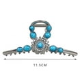thumbnail image 3 of Pinza para el pelo estilo western de metal con diseño de sol azul turquesa extragrande, 3 of 4