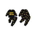 thumbnail image 2 of BemeyourBBs Toddler Baby Boy Girl Happy New Years Outfits Embroidery Pullover Sweatshirt Tops with Print Pants Set Fall Winter Spring Clothes, 2 of 9