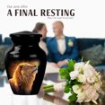thumbnail image 4 of JAGASY Lion Urn for Ashes for Women, Black Small Urns for Human Ashes Keepsake, Yellow Lion Decorative Urns for Brother, Memorial Cremation Urn for Sister, (3 Inch), 4 of 7