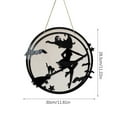 thumbnail image 3 of MOQIN Halloween Decorations Outdoor Halloween Wooden Ornaments Witch Bat Cat Living Room Bedroom Decoration Pendant Christmas Miniatures Vintage, 3 of 9