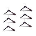 thumbnail image 4 of STRANDCHIC 6Pack Wooden Dark Red Hanger with Anti-Slip Round Hook for Clothes Storage and Space Maximizing Home Use, 4 of 8