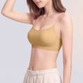 thumbnail image 3 of Zpanxa Wireless Bras for Women Push-up Breathable Thin Strap Seamless Bras Khaki 38BC, 3 of 7