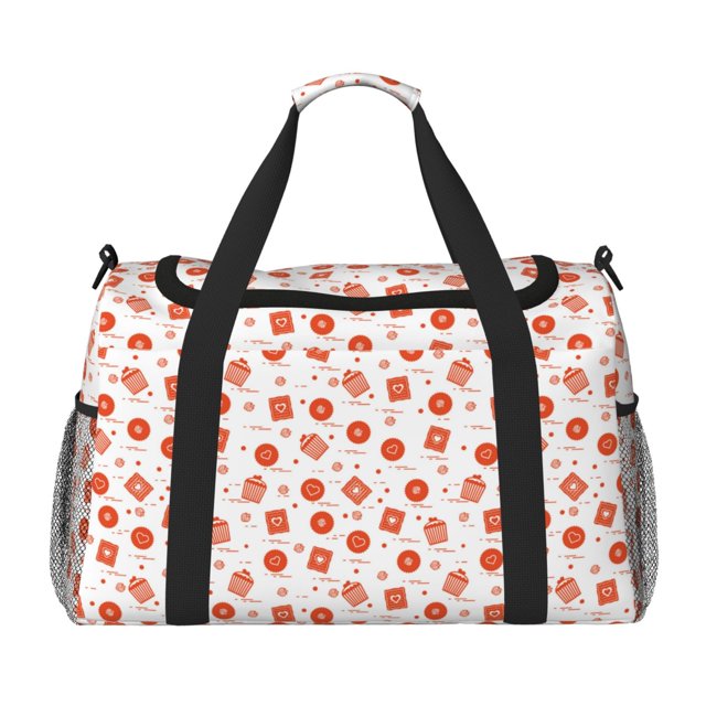 Easygdp Pastry Bolsa de Gimnasio, Bolsa de Viaje Duffel, Bolsa de Fin de Semana con Compartimentos, Bolsa de Mano para Noche
