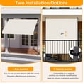thumbnail image 4 of HOMEDEMO Manual Retractable Awning, 98"W x 118"H Retractable Side Bar 47-59", NO Drilling Awings for Backyard Garden Porch Outside Beige, 4 of 7